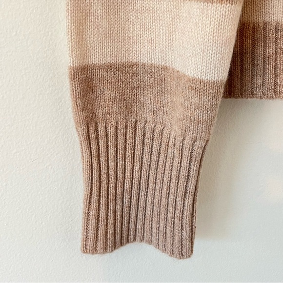 Cynthia Rowley Cashmere Merino Wool Wide Strip Blend Long Sleeve Knit Sweater - Picture 5 of 15